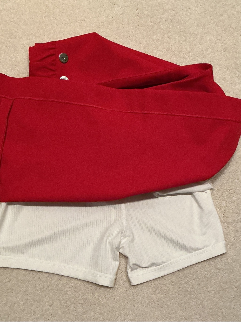 Tory Burch Red Ruffle-Trim Skort - Picture 4 of 4